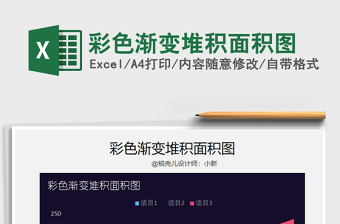 2025年彩色渐变堆积面积图