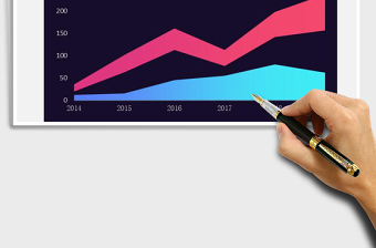 2025年彩色渐变堆积面积图