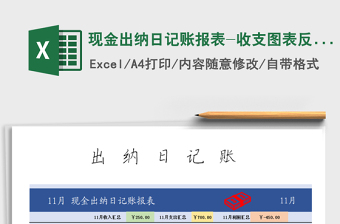 2025年现金出纳日记账报表-收支图表反向对比分析免费下载
