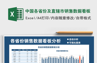 2024年中国各省份及直辖市销售数据看板