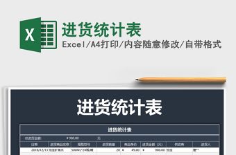 2025年进货统计表免费下载