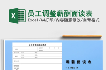 2025年员工调整薪酬面谈表