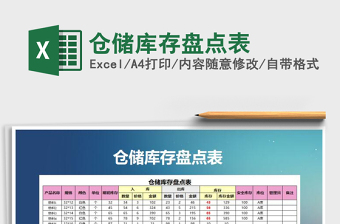 2025年仓储库存盘点表