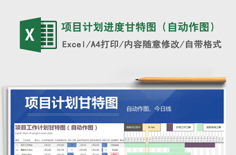 2024年项目计划进度甘特图（自动作图）免费下载