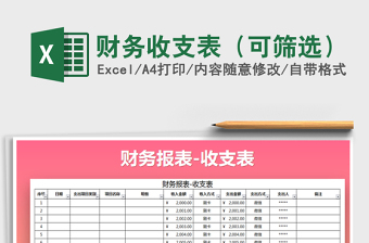 2025年财务收支表（可筛选）免费下载