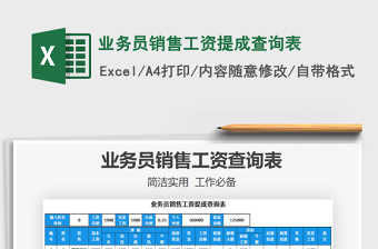 2025年业务员销售工资提成查询表