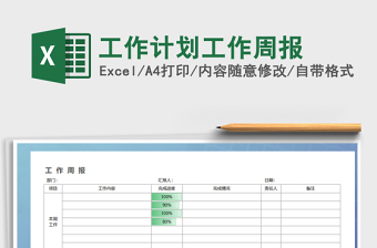 2024年工作计划工作周报免费下载