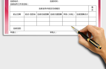 2025年出差申请单