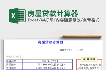 2025年房屋贷款计算器