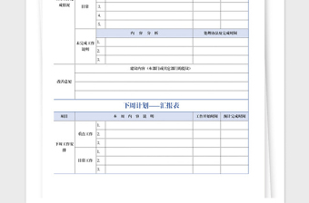 2024年工作总结计划周报表免费下载