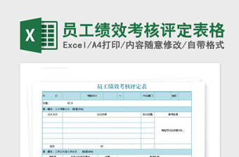 2025年员工绩效考核评定表格