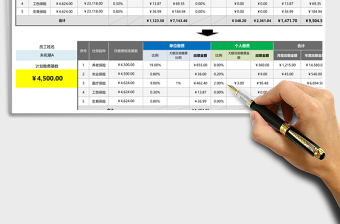 2025年员工社保费用计算器（2018最新标准，自动核准基数、自