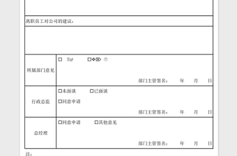 2025年离职申请表