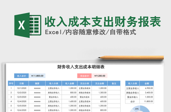 2025年收入成本支出财务报表