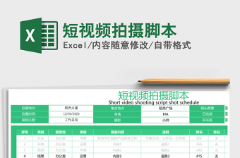 2024年短视频拍摄脚本