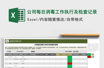 2024年公司每日消毒工作执行及检查记录免费下载