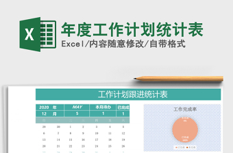 2024年年度工作计划统计表免费下载