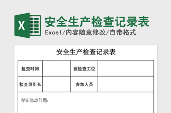 2025年安全生产检查记录表