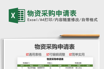 2025物资采购申请表免费下载