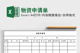 2025物资申请excel表格大全