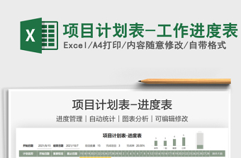 2025项目计划表-工作进度表免费下载