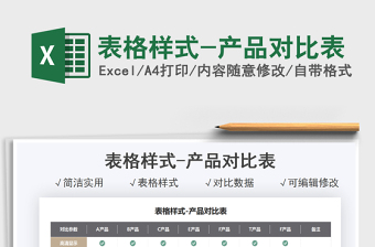 2025表格样式-产品对比表免费下载