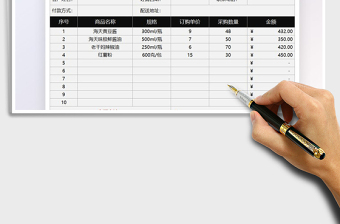 2025销售商品货物订购单免费下载