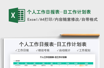 个人工作日报表-日工作计划表