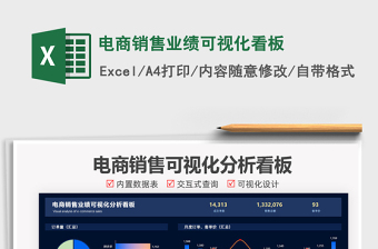 2024电商销售业绩可视化看板exce表格