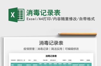 2025消毒记录excel表格大全