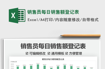 2025销售员每日销售额登记表免费下载