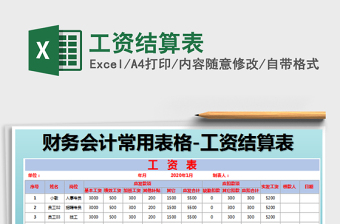 2025工资结算表免费下载