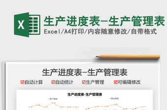 2025生产进度表-生产管理表免费下载