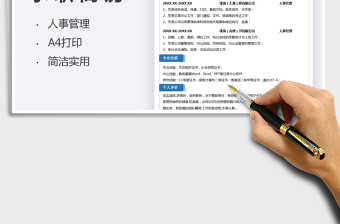 2025人事管理求职简历免费下载