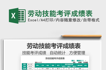 2025劳动技能考评成绩表免费下载