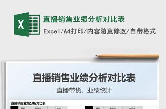 2025直播销售业绩分析对比表免费下载