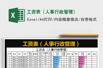 2025工资表（人事行政管理）免费下载
