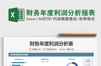 2025财务年度利润分析报表免费下载