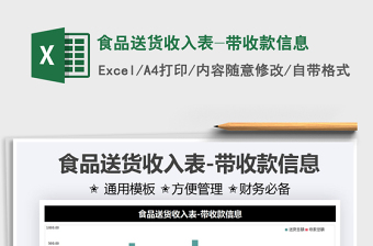 2025食品送货收入表-带收款信息免费下载