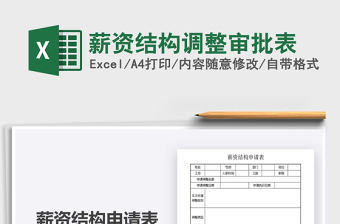 2025薪资结构调整审批表免费下载