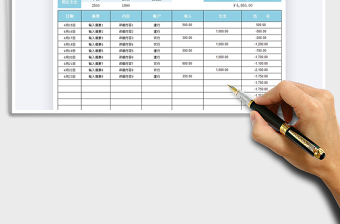 2024家庭记账明细表exce表格免费下载