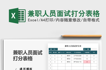 2025兼职人员面试打分表格免费下载