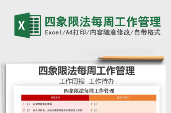 2024四象限法每周工作管理exce表格