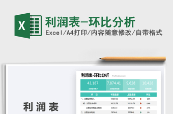 2025利润表-环比分析免费下载