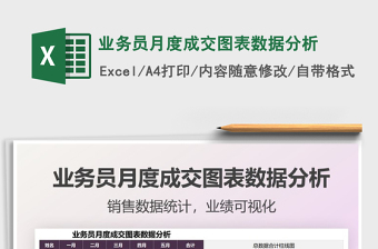 2025业务员月度成交图表数据分析免费下载