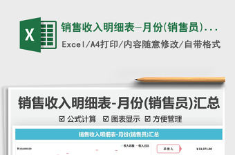 2025销售收入明细表-月份(销售员)汇免费下载