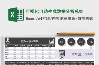 2024可视化自动生成数据分析总结excel表格