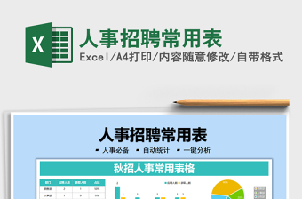 2025招聘常用excel表格大全