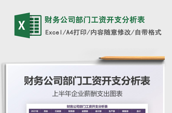2025财务公司部门工资开支分析表免费下载