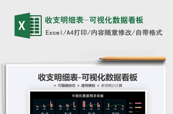 2024收支明细表-可视化数据看板exce表格